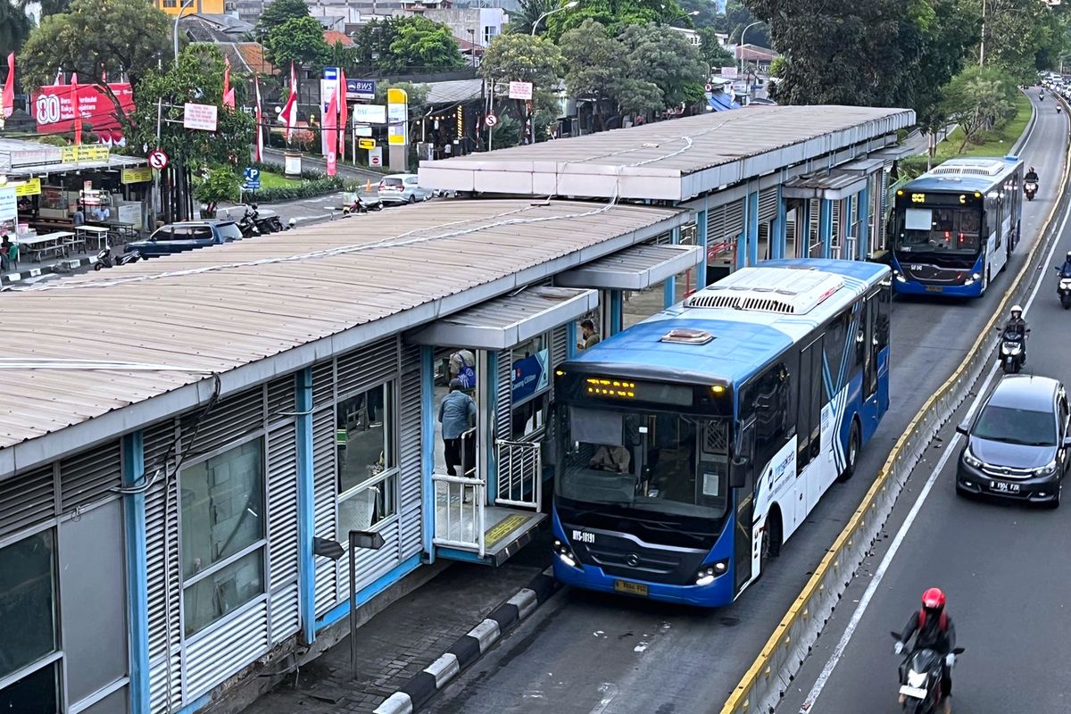 Ilustrasi bus Transjakarta
