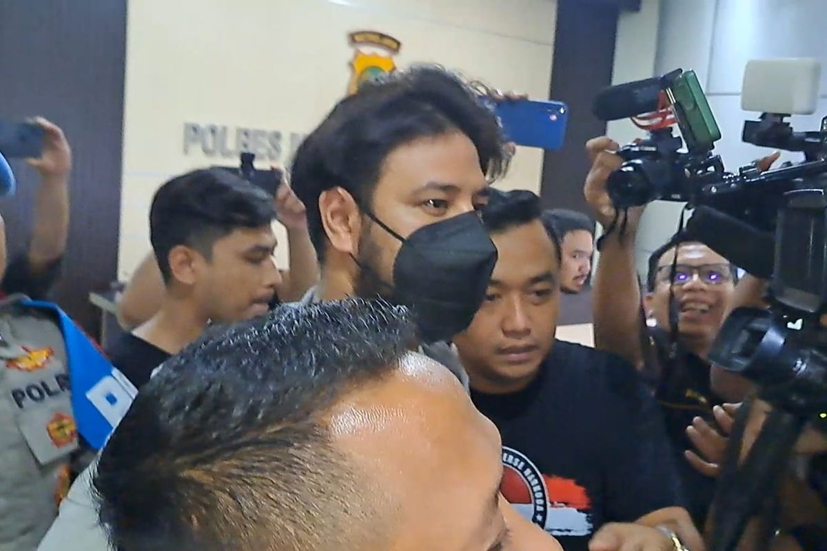 Ammar Zoni di Mapolres Metro Jakarta Barat, Kamis (14/12/2023). 