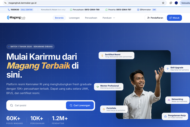 Magang Nasional 2026 Dibuka 15 Juli, Kuota 50.000 Peserta, Cek Jadwal Lengkap, Syarat, dan Cara Daftarnya