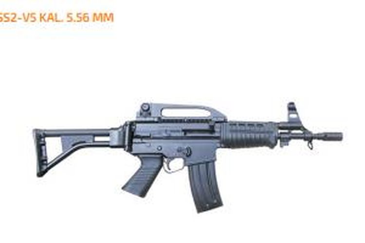 Senjata SS2-V5 KAL. 5.56 MM buatan PT Pindad.