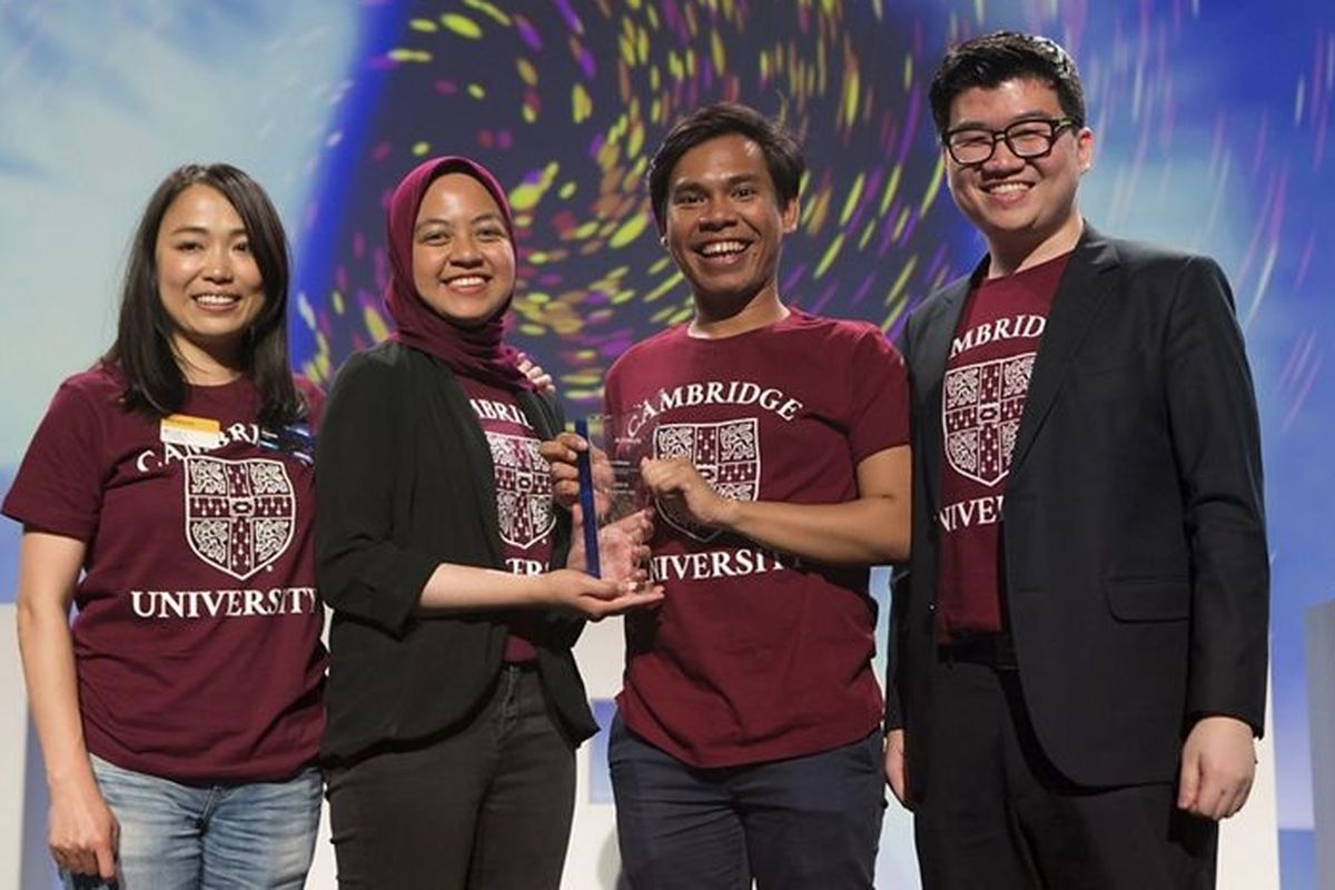 Team AirFish dari University of Cambridge yang berhasil menempati peringkat kedua dalam kompetisi Airbus Fly Your Ideas.