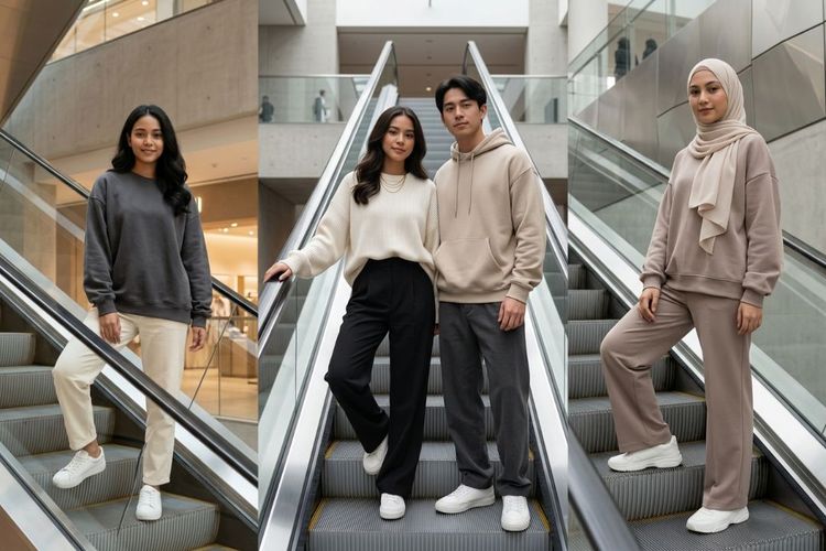 5 Prompt AI Edit Foto di Eskalator Mall Modern Minimalis, Hasilnya Estetik dan Clean