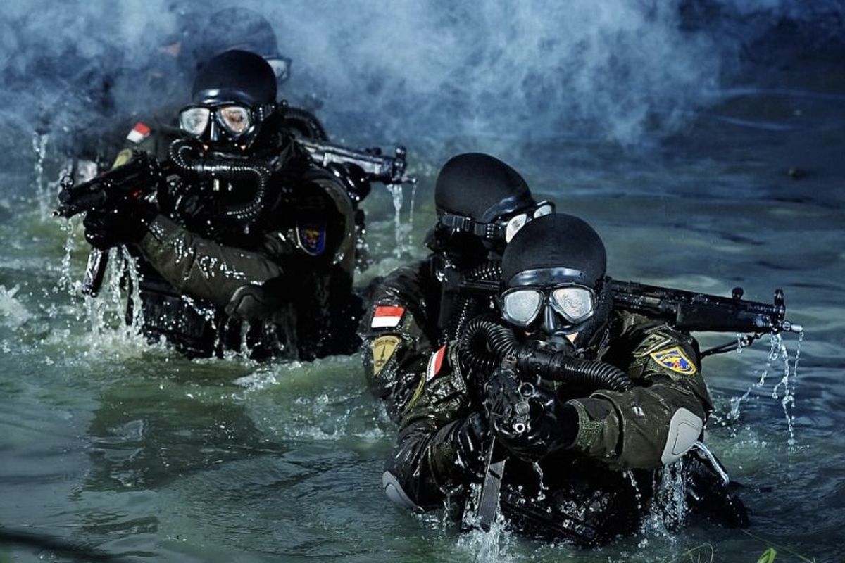 Ilustrasi prajurit TNI AL, Pasukan Komando Pasukan Katak (Kopaska) TNI AL, 