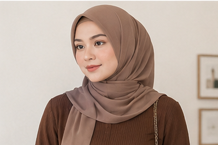 Inspirasi warna jilbab untuk baju coklat, mulai dari hitam, beige, dusty pink, hingga navy agar tampilan makin stylish dan elegan.