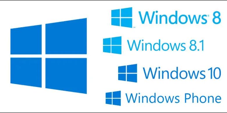 Logo Microsoft Era Windows 8 hingga 10