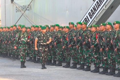 Setahun Bertugas di Perbatasan RI-Papua Nugini, 450 Prajurit TNI Kembali ke Riau