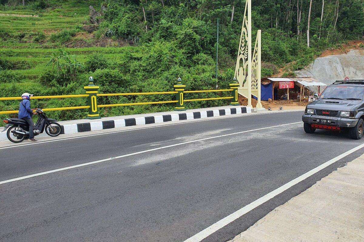 Jembatan Kedung kandang, Nglanggeran, Patuk, Gunungkidul. Kamis (21/3/2024)