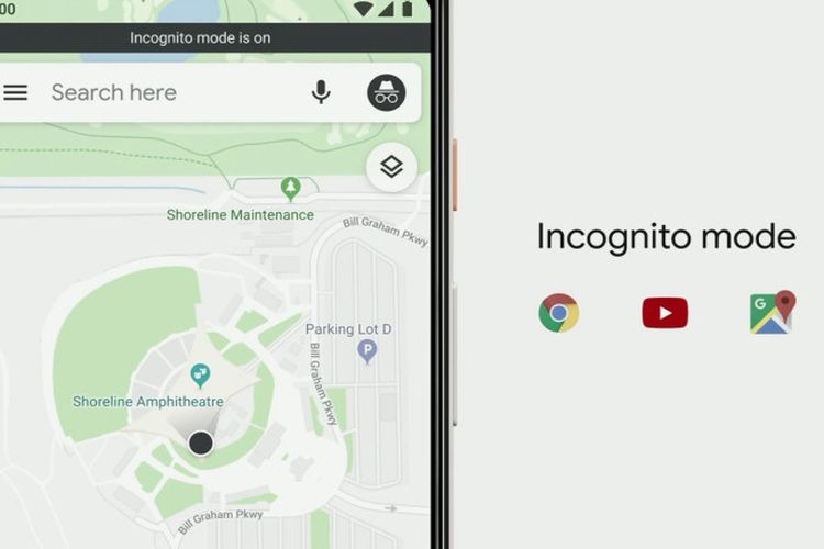 Google Maps mode Incognito