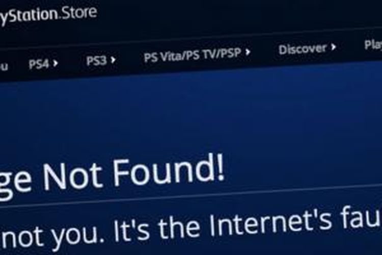 Pesan yang ditinggalkan hacker di situs PlayStation