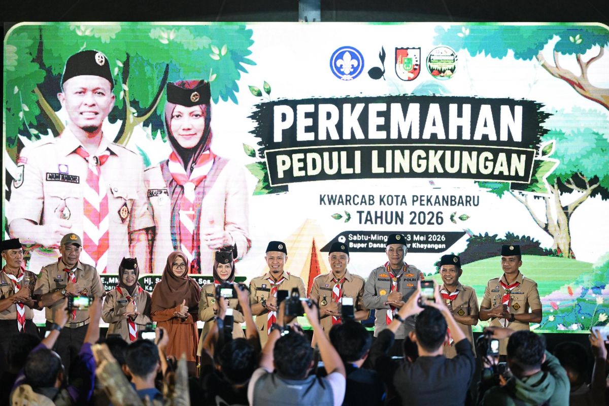 Wali Kota Pekanbaru Agung Nugroho meresmikan kembali Bumi Perkemahan Tunas Kencana sebagai ikon pariwisata kota di kawasan Danau Bandar Kayangan, Sabtu (2/5/2026), setelah sempat terbengkalai selama puluhan tahun.