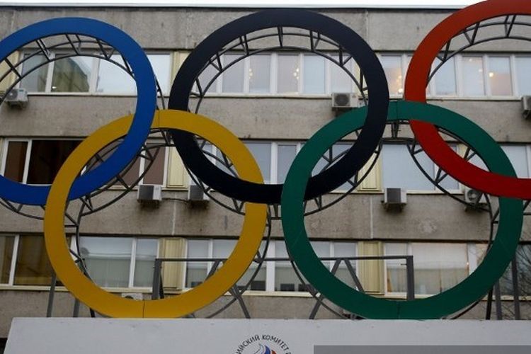 Bangunan Komite Olimpiade Rusia terlihat di Moskow, Rusia setelah Badan Anti-Doping Dunia (WADA) menyerahkan larangan empat tahun ke Rusia untuk acara olahraga besar termasuk Olimpiade Tokyo 2020 dan Piala Dunia 2022 pada 09 Desember 2019