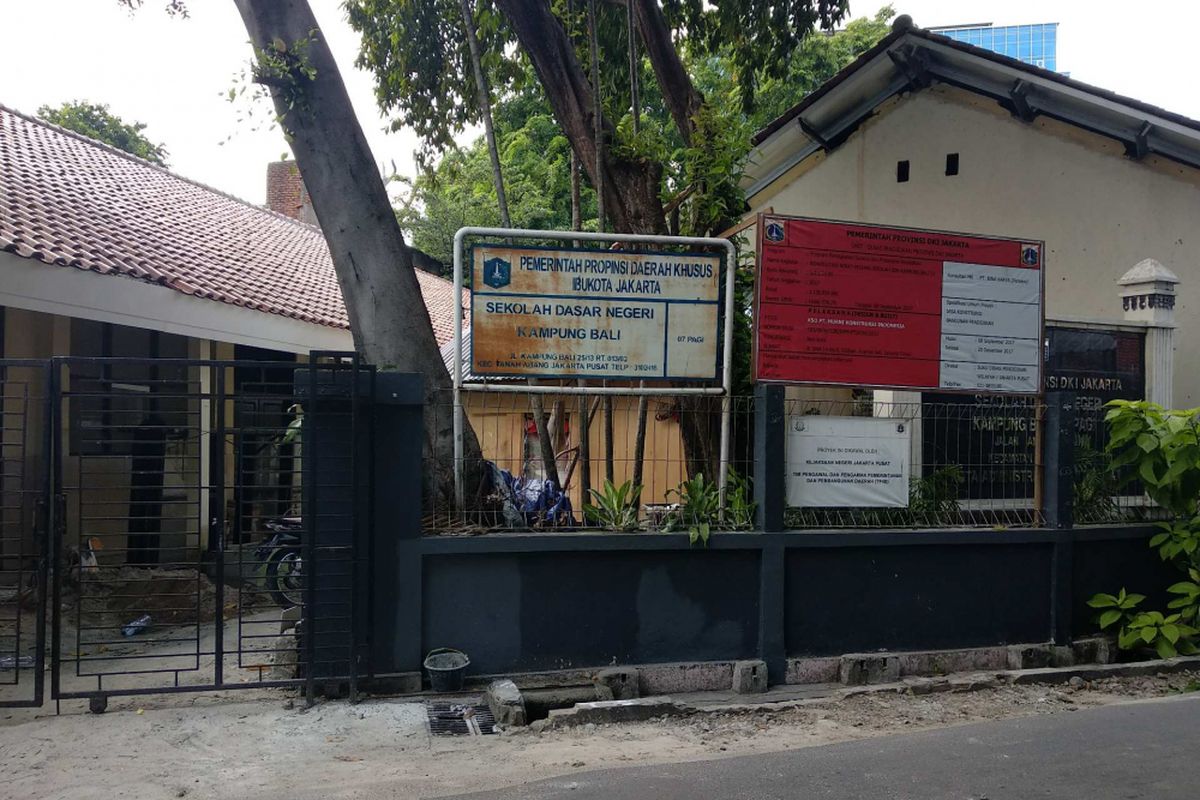 SDN Kampung Bali 07, Jakarta Pusat, Jumat (8/12/2017).