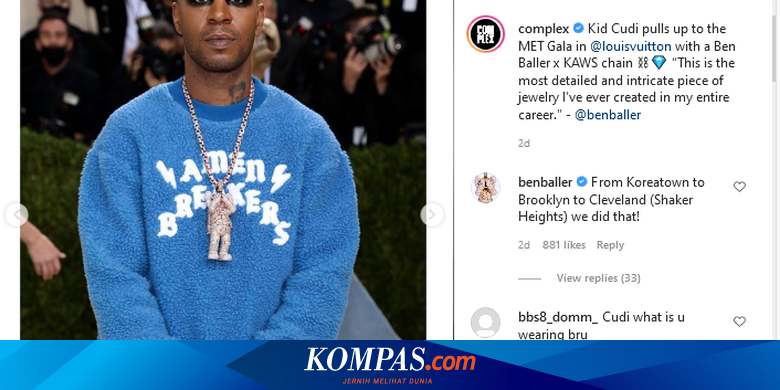 Nyentrik-nya Kid Cudi di Met Gala, Kalung Rp 14,2 M dan G-Shock Murah - Vimarsana News