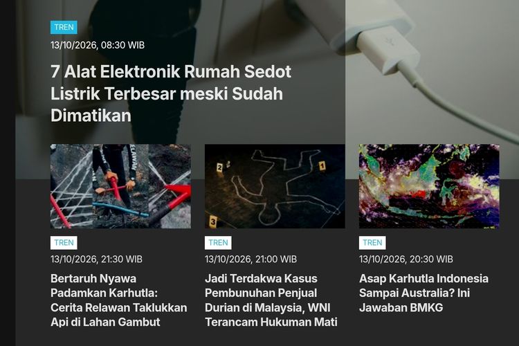 [POPULER TREN] Alat Elektronik yang Tetap Sedot Listrik meski Off | Wilayah Hujan 14 Oktober 2026