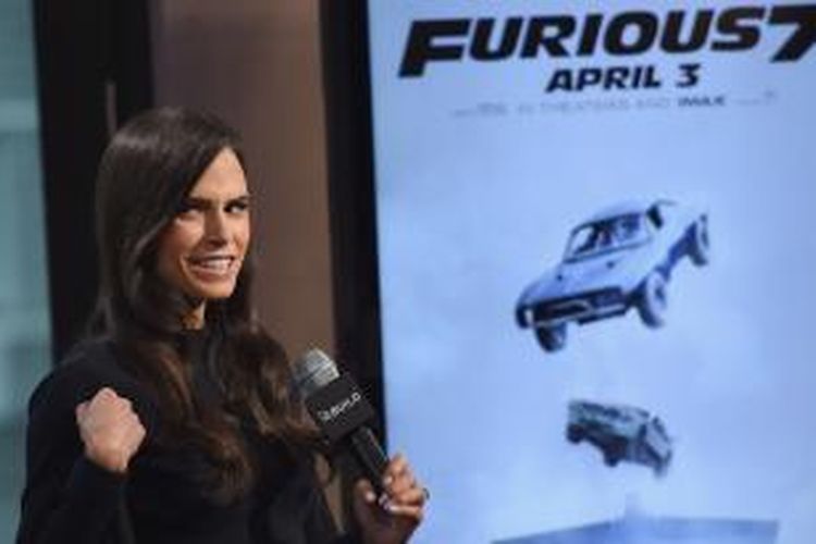 Jordana Brewster hadir dalam acara AOL BUILD Speaker Series: Jordana Brewster Discusses Her Film Furious 7, di AOL Studios, New York City, AS, pada 3 April 2015 waktu setempat.  