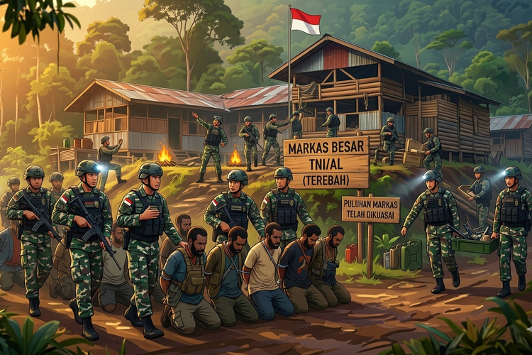 Laporan Korps Marinir TNI AL: Satgas Sudah Rebut 56 Markas OPM, 10 Orang Dilumpuhkan