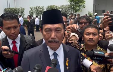 Ketua Dewan Ekonomi Nasional Luhut Binsar Pandjaitan di Kompleks Istana Kepresidenan, Jakarta Pusat, Senin (21/10/2024). 