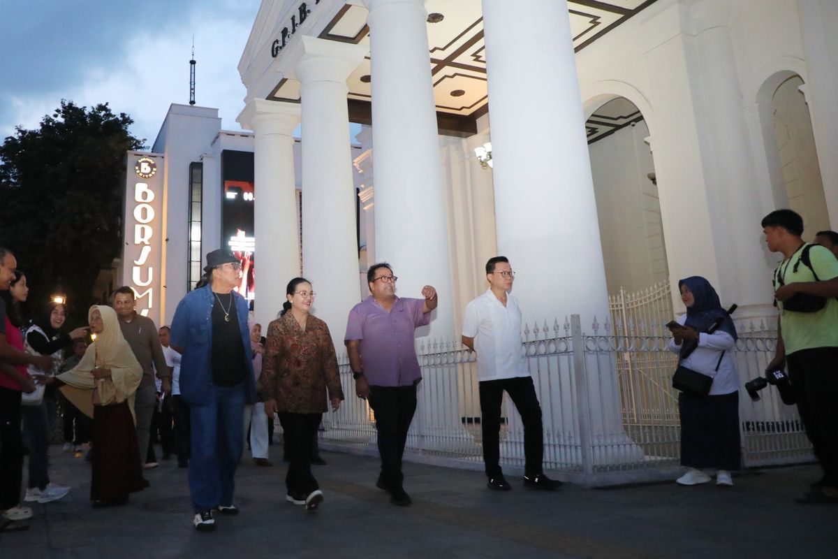 Wakil Gubernur DKI Jakarta Rano Karno mengunjungi Kawasan Kota Lama Semarang untuk mempelajari keberhasilan revitalisasi kawasan bersejarah yang kini menjadi destinasi unggulan Ibu Kota Jawa Tengah pada Sabtu (31/1/2026).