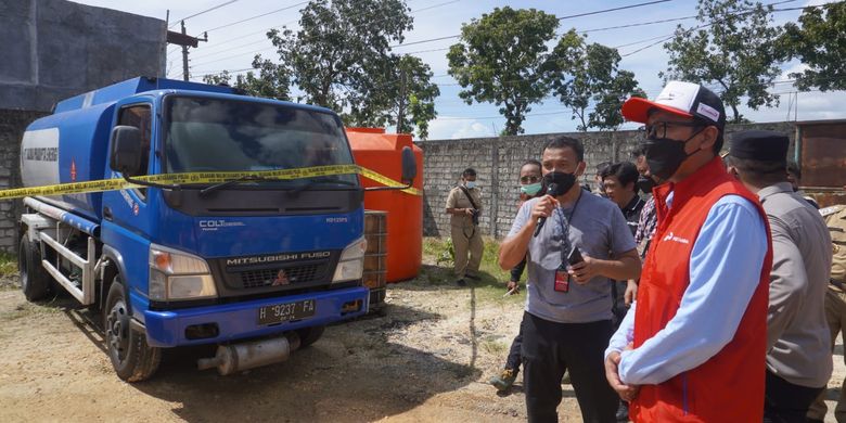 Bareskrim Mabes Polri berhasil menangkap oknum penyalahgunaan dan penimbunan solar bersubsidi di Pati, Jateng (17/5/2022) 