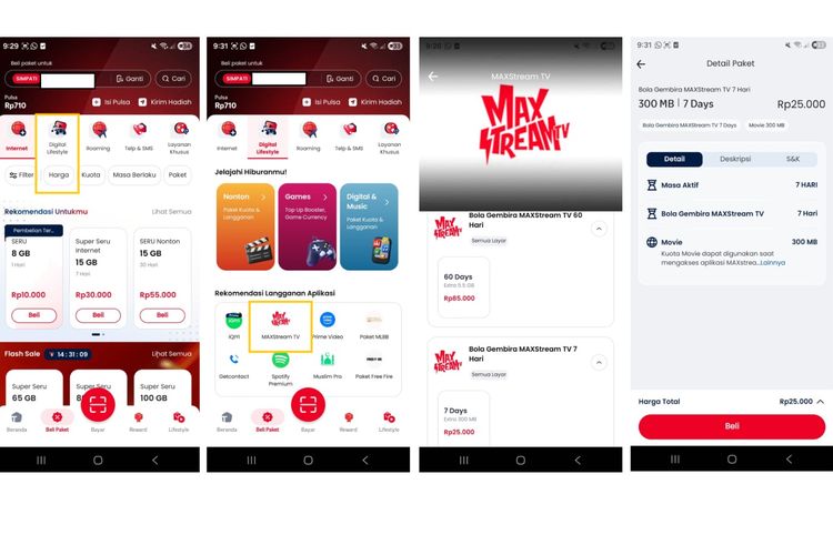 Cara beli paket Bola Gembira MAXStream TV buat nonton Piala Dunia 2026.