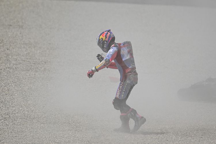 Enea Bastianini saat berlaga pada MotoGP Italia 2022