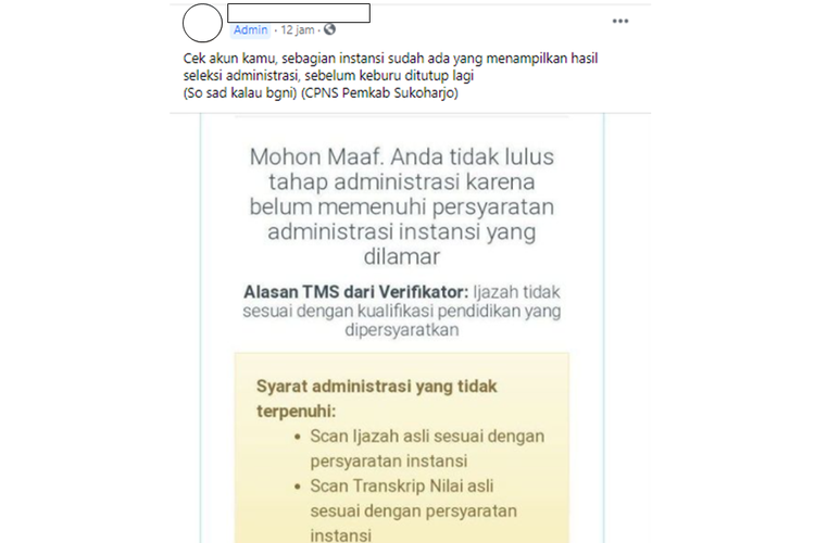 Pengumuman administrasi pppk guru 2021