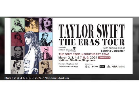 Mulai Hari Ini Jam 11, Begini Cara Beli Tiket Konser Taylor Swift di Singapura untuk General Sale