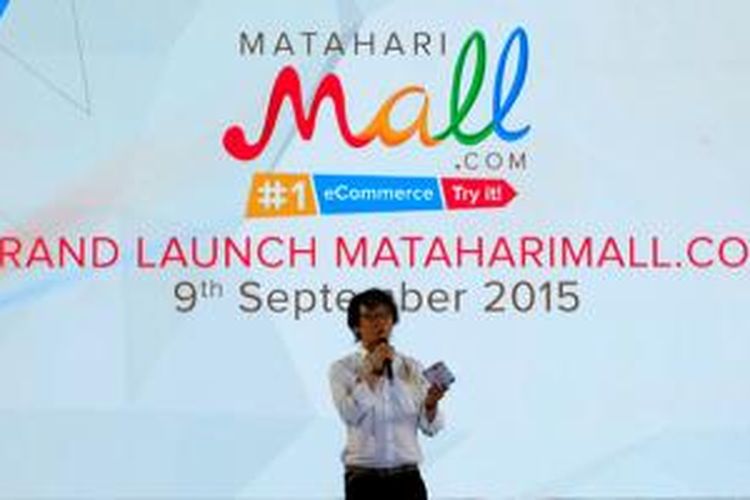 CEO Mataharimall Hadi Wenas saat membuka Grand Launching Mataharimall.com, Rabu (9/9/2015) malam.