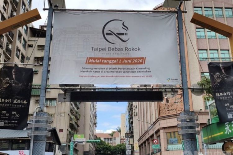 Ini Alasan Pemerintah Taipei Pasang Papan Larangan Merokok dalam Bahasa Indonesia
