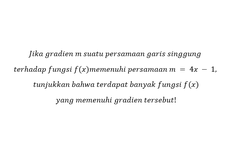 Soal Integral: Menetukan Persamaan Garis dengan Gradien Tertentu