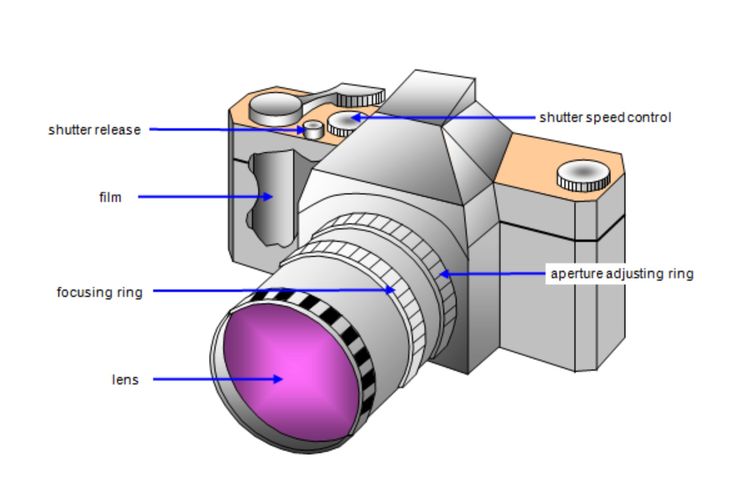 Ilustrasi bagian kamera