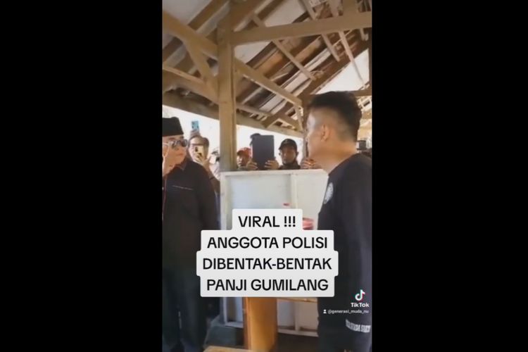 Foto Pimpinan Al Zaytun Panji Gumilang Bentak Pria Yang Diduga Polisi