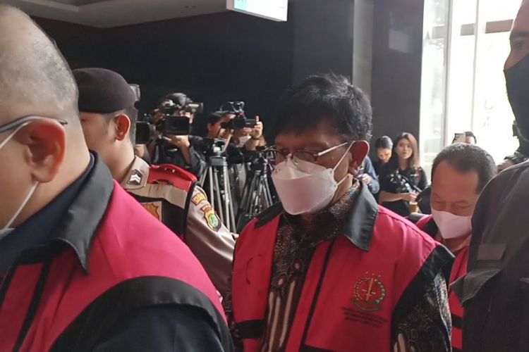 Mantan Menteri Komunikasi dan Informatika (Menkominfo) Johnny G. Plate mendatangi Pengadilan Tindak Pidana Korupsi (Tipikor) Jakarta Pusat untuk membacakan eksepsi, Selasa (4/7/2023).