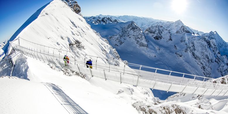 Tempat wisata di Swiss - Gunung Titlis.