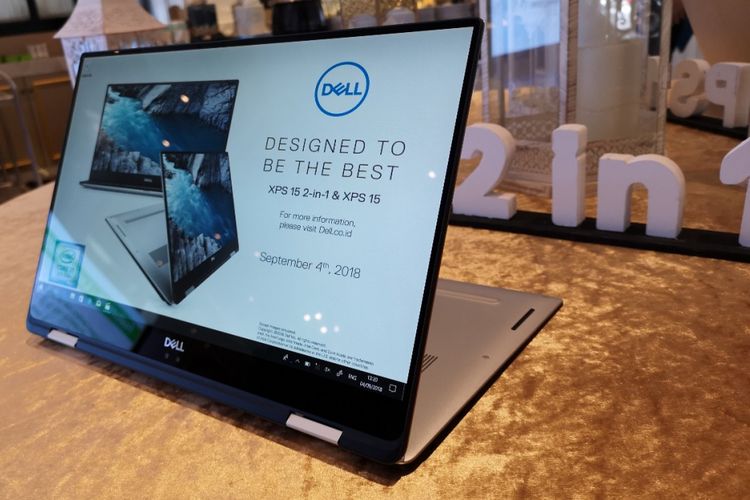 Dell XPS 15 2-in-1 (9575) dalam acara peluncuran di Jakarta, Selasa (4/9/2018).