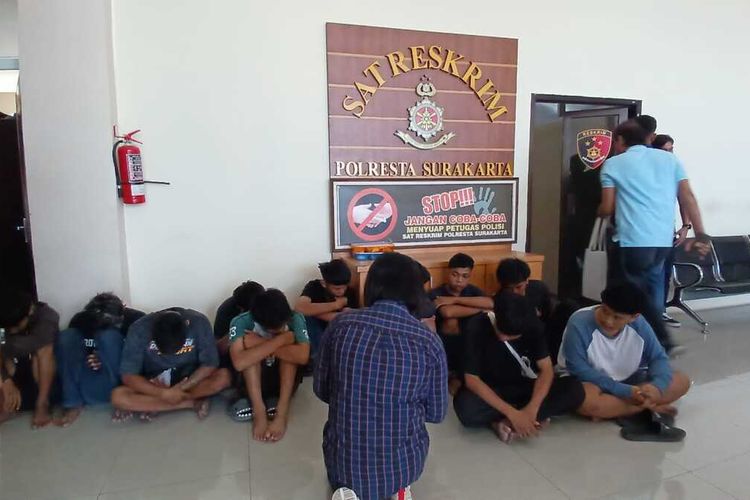 Kepolisian Resor Kota (Polresta) Solo, kembali mengamankan sebelas pelaku tawuran di Jalan Bromo, Kelurahan Kadipiro, Kecamatan Banjarsari, Kota Solo, Jawa Tengah (Jateng).