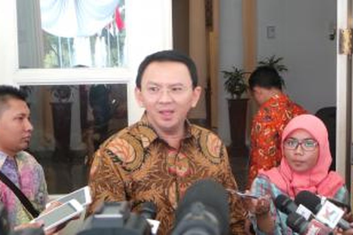 Gubernur DKI Jakarta Basuki Tjahaja Purnama di Balai Kota, Jumat (21/8/2015). 