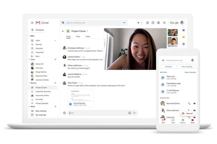 Fitur baru Gmail versi desktop dan mobile untuk pengguna G Suite.
