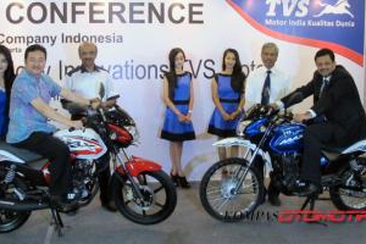 TVS Motor Company Indonesia meluncurkan sepeda motor sport 125 cc, Max, di Jakarta Fair, Sabtu (14/6/2014).