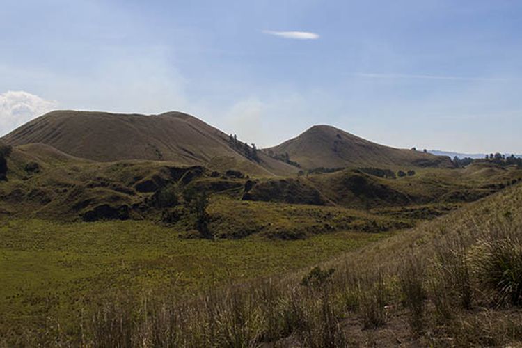 Di Kawah Wurung, tersaji hamparan saba luas yang begitu indah.