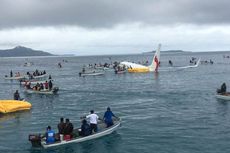 Satu Penumpang Hilang Usai Pesawat Air Niugini Mendarat di Laguna