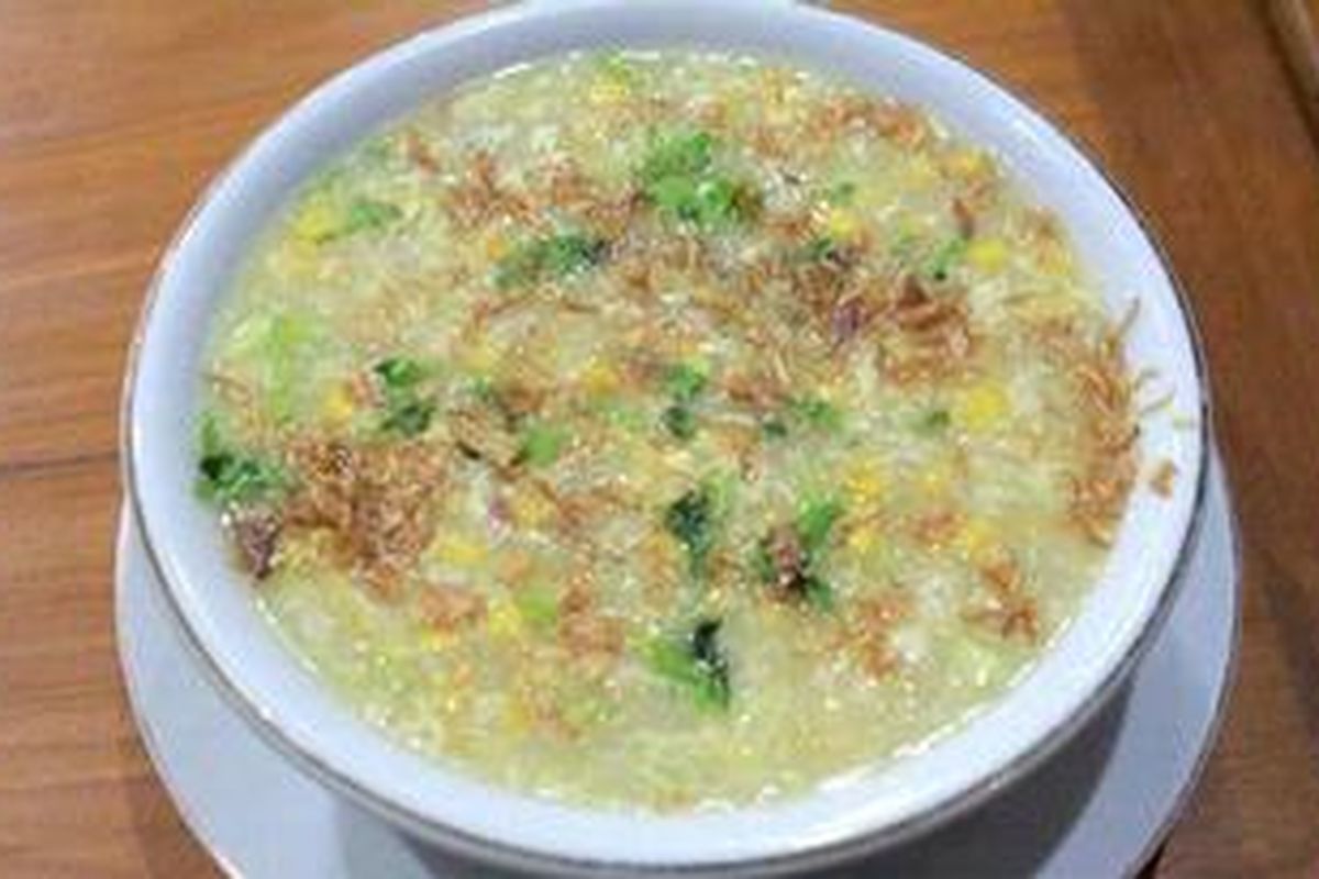 Sop Jagung Kepiting di Pulau Belitung.