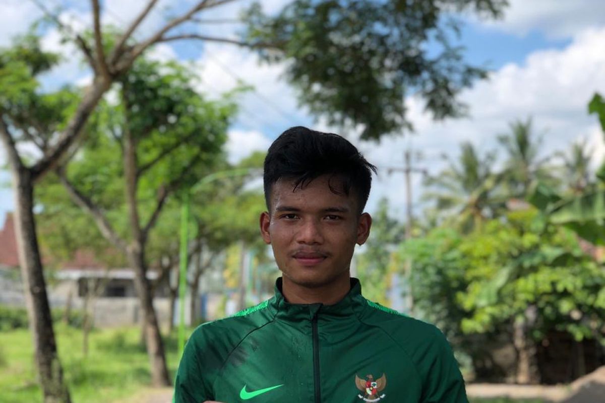 Pemain Timnas U-19 yang juga pemain PON Jatim asal Banyuwangi, Bayu Mohamad Fiqri. 