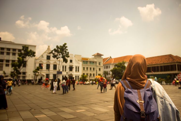 Ilustrasi wisatawan Muslim di Jakarta.