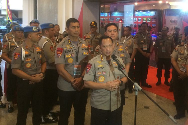 Kepala Polri Jenderal Pol Tito Karnavian di Gedung Auditorium STIK-PTIK Polri, Jakarta Selatan, Selasa (29/1/2019).