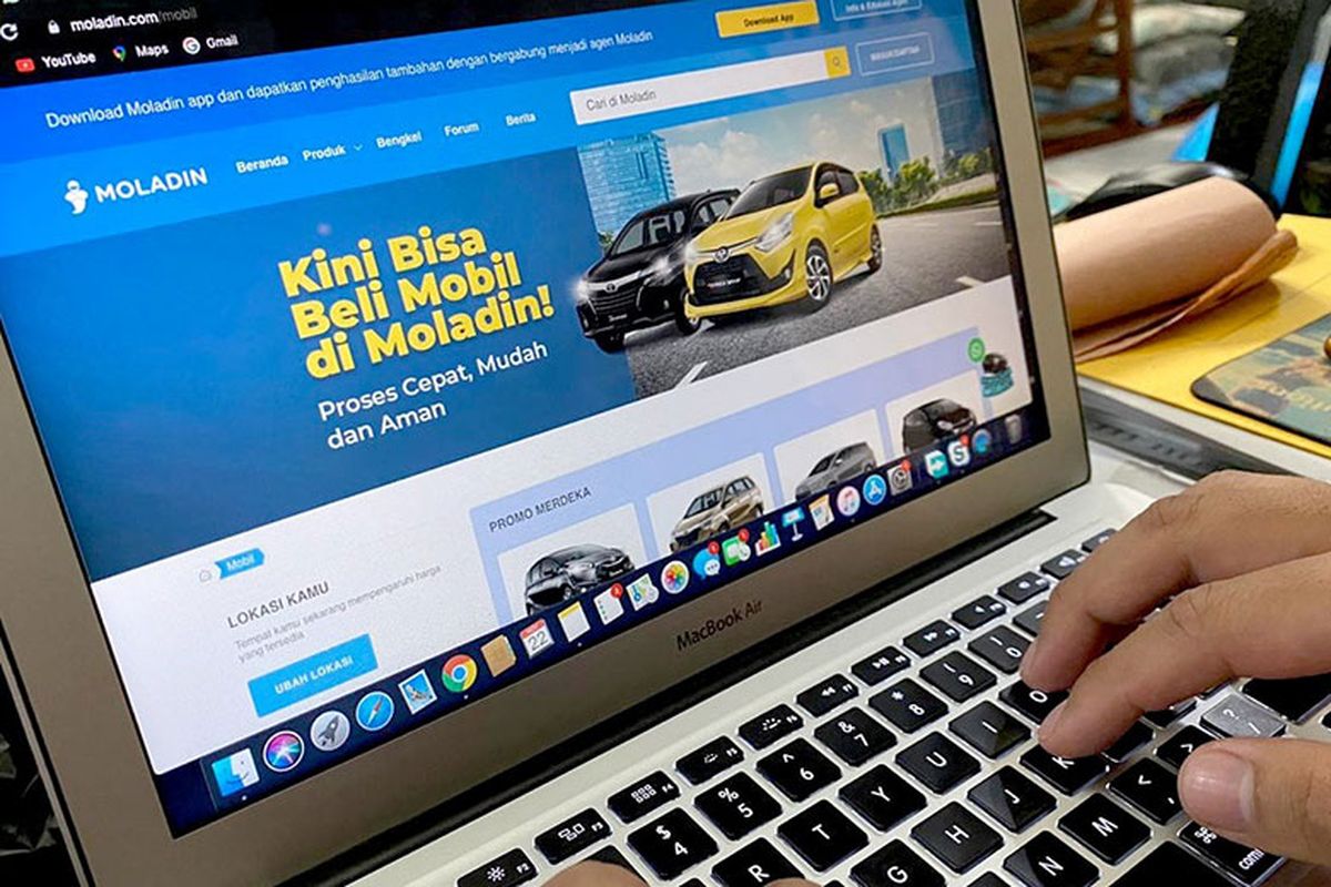 Situs web moladin.com , kini dapat digunakan untuk membeli mobil baru. 