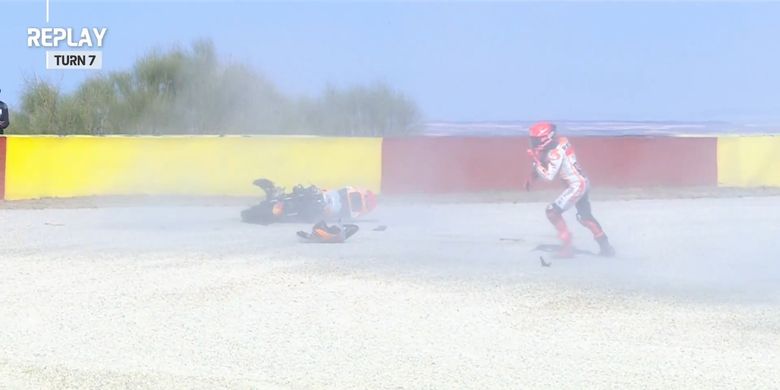 Marquez kecelakaan pada FP3 MotoGP