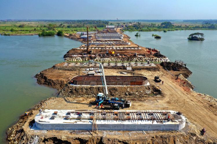 Pembangunan Jembatan Pandasimo di Kabupaten Bantul, Provinsi Daerah Istimewa Yogyakarta (DIY).