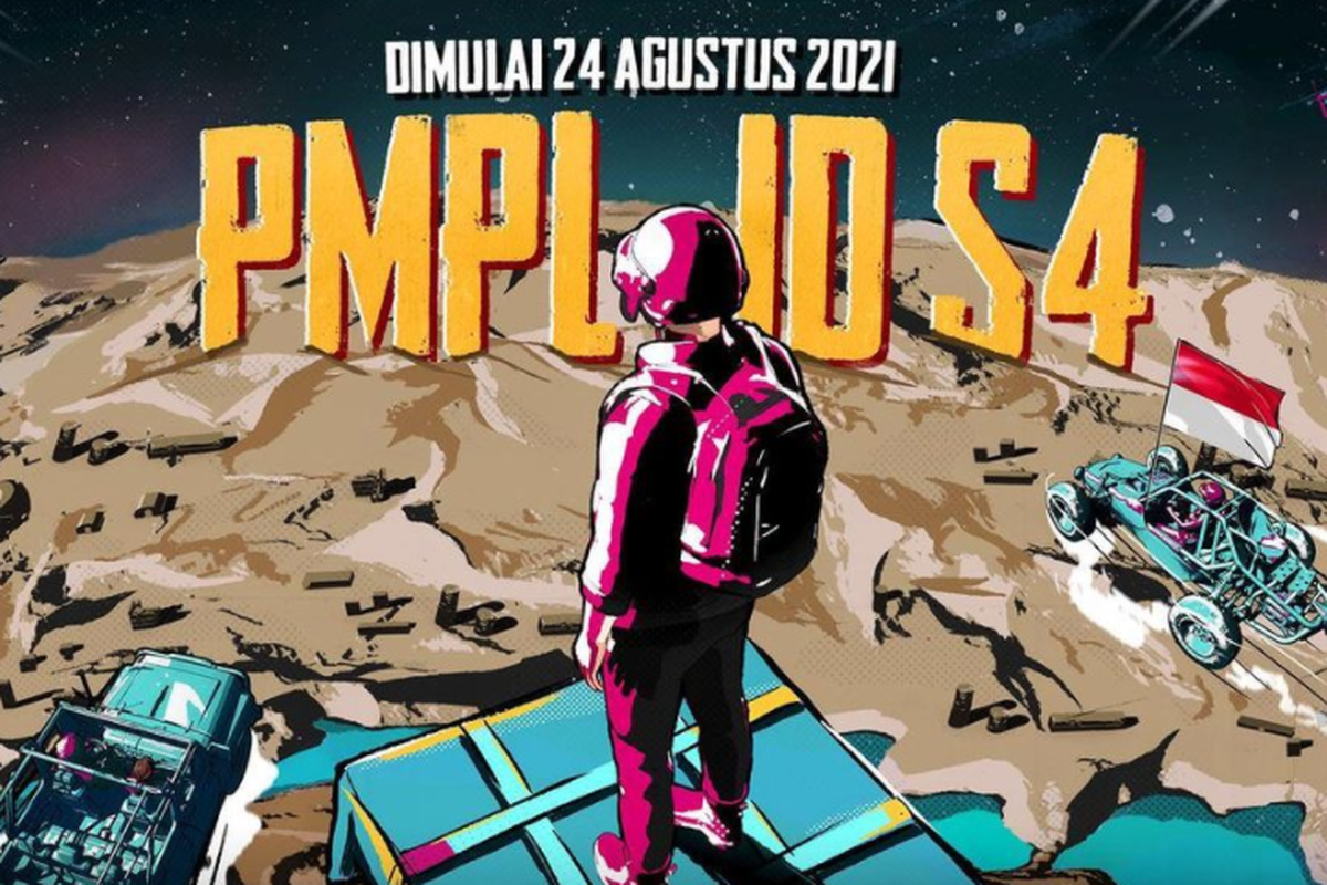 Poster PMPL ID Season 4 yang akan dimulai 24 Agustus 2021.