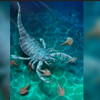 Ilustrasi kalajengking laut Terropterus xiushanensis 
